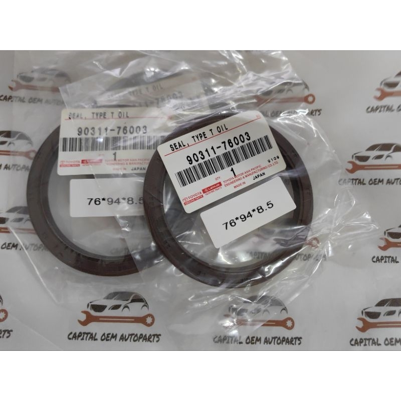 FLYWHEEL ซีลน้ํามัน TOYOTA ALTIS ZZE121 ZZE122 ZZE142 2001-2011 / WISH ZNE10 ZNE14 1.8 (76*94*8.5) 90311-76003