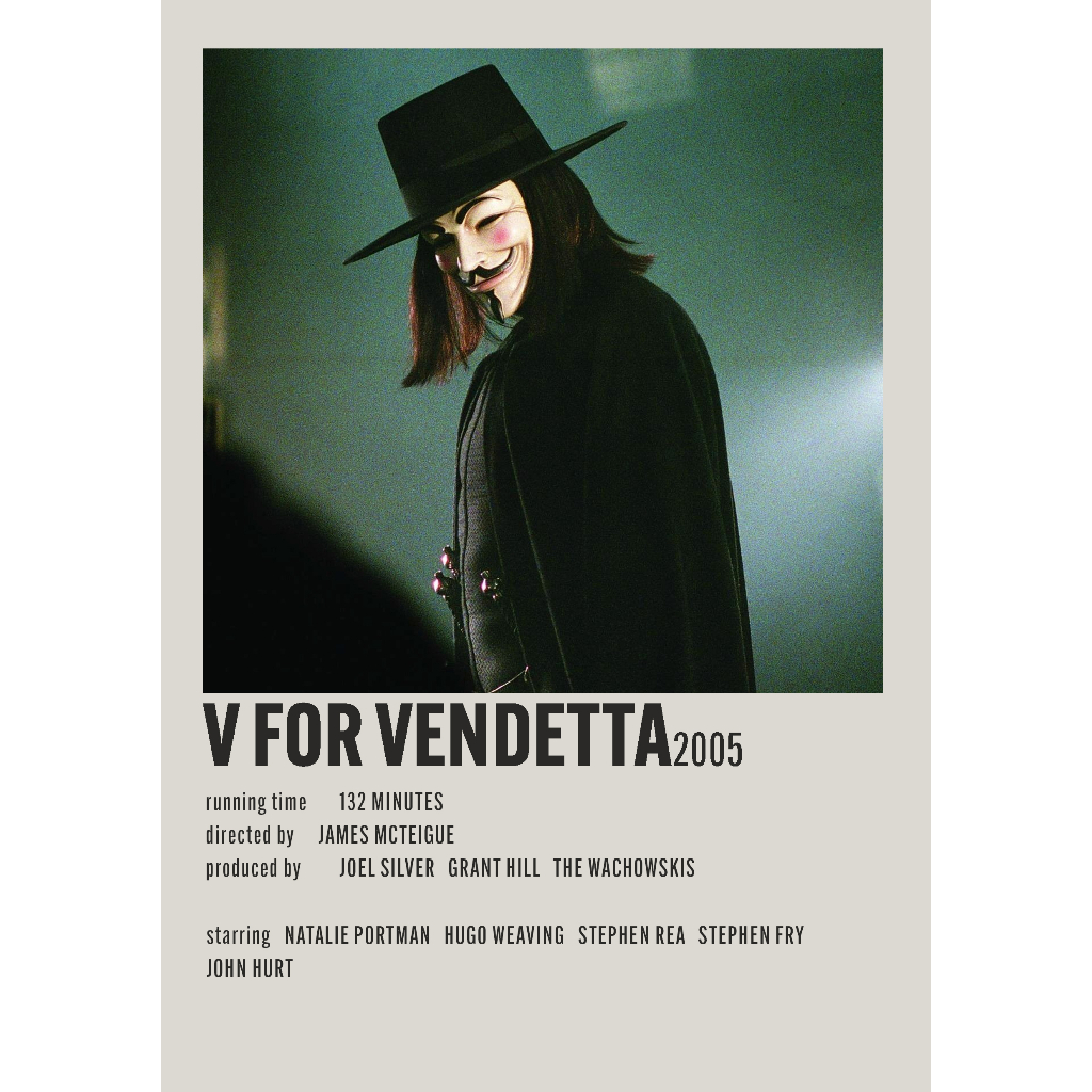 โปสเตอร์ Movie V FOR VENDETTA สําหรับช่างตัดผมห้อง/ผนัง