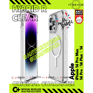 Itskins [HYBRID R//CLEAR]﻿ Iphone 14 ProMax / 14Pro โช๊คอัพและป้องกันจุลชีพ เข้ากันได้กับเคส Mag-Safe