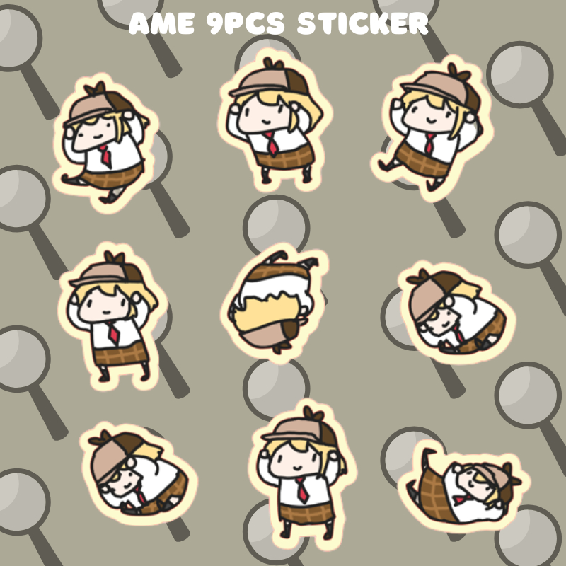 Hololive Amelia Watson Chibi Sticker [แล็ปท็อป ,โทรศัพท์,กระเป๋าเดินทาง]