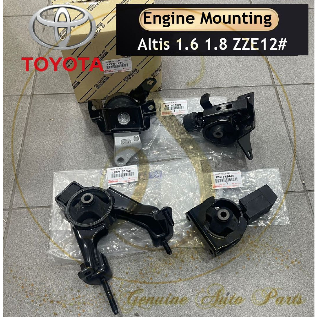 TOYOTA ALTIS ZZE121 ZZE122 1.6 1.8 เครื่องยนต์ MOUNTING 12361-0D040 12371-0D060 12305-22170 12372-0D