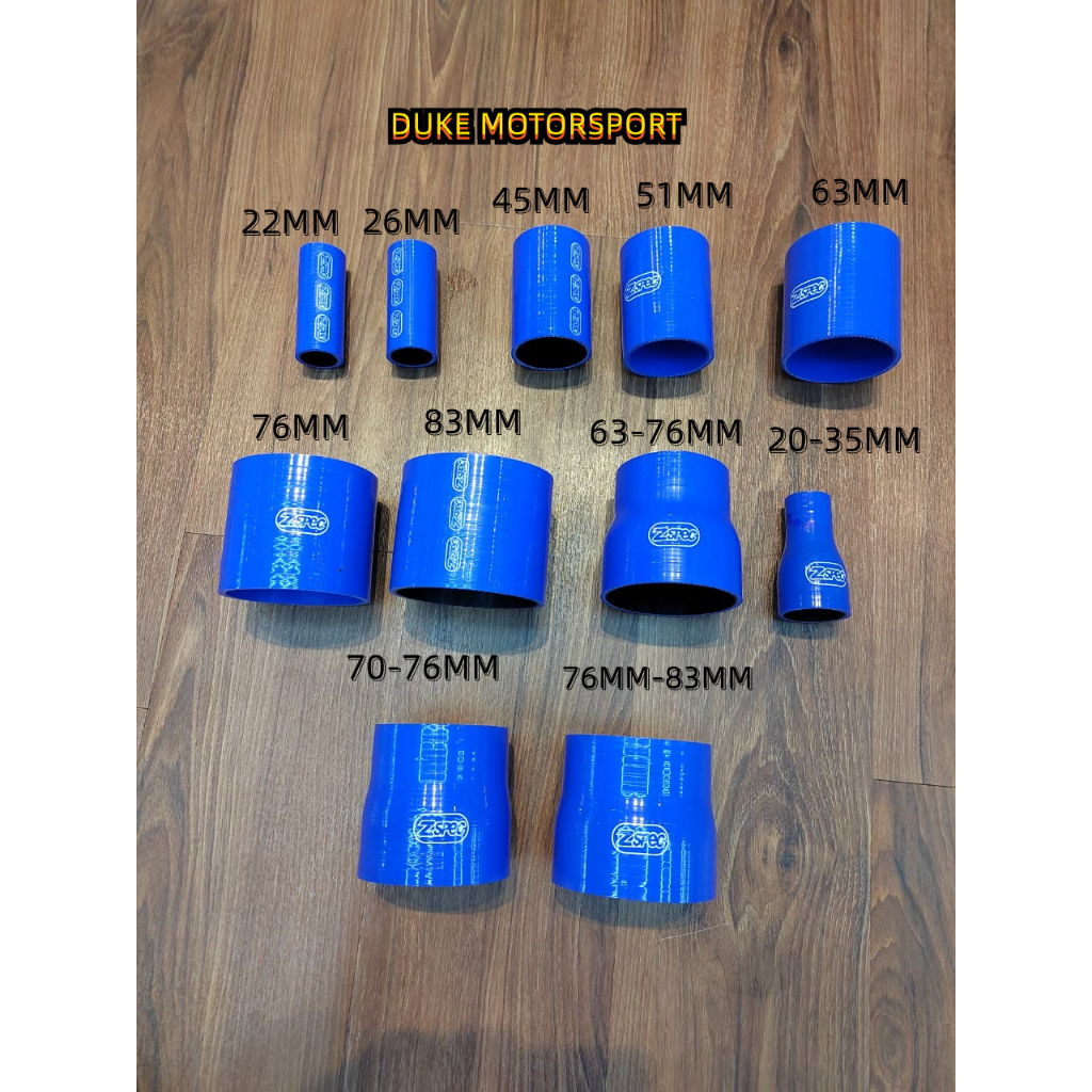 ZSPEC SILICONE STRAIGHT HOSE 22MM 26MM45MM,51MM,63MM,76MM,83MM,20-35MM,63-76MM,70-76MM,76MM-83MM