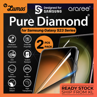 Araree ฟิล์มกันรอยหน้าจอสัตว์เลี้ยง ป้องกันแบคทีเรีย สําหรับ Samsung Galaxy S23 &amp; S23 Plus &amp; S23 Ultra