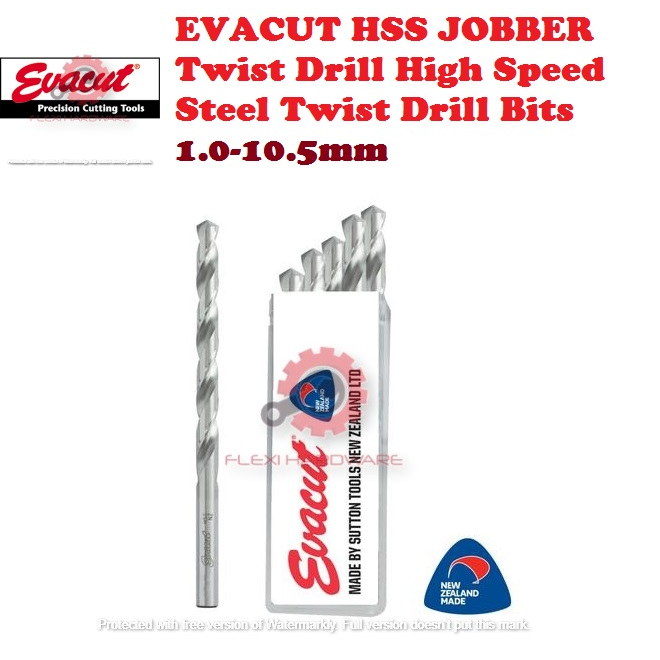 EVACUT / SUTTON 1.0-10.5 มม.HSS JOBBER Twist Drill ดอกสว่านบิดเหล็กความเร็วสูง