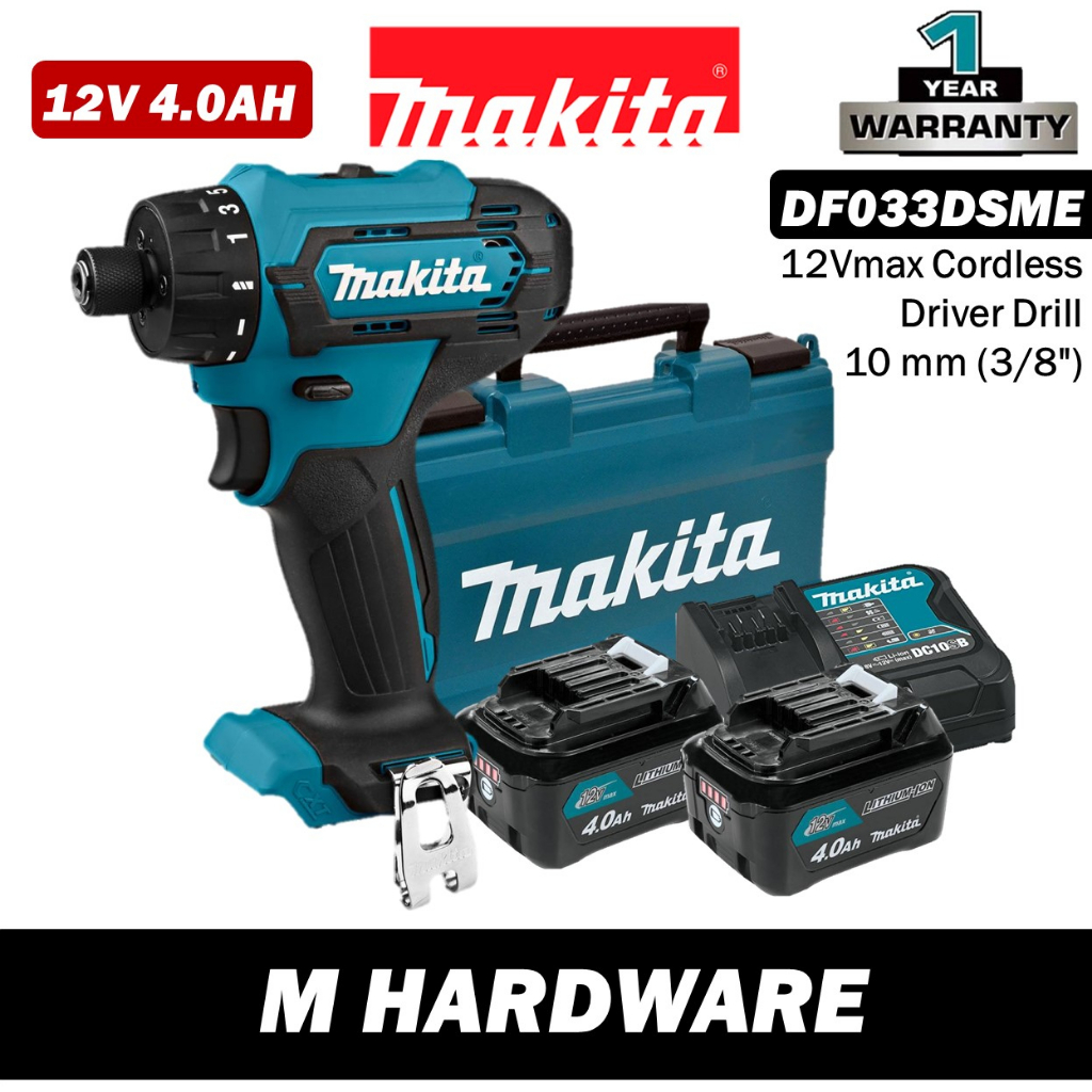 MAKITA DF033DSME / DF033DWAE / DF033DZ 12Vmax Cordless Driver Drill 10MM (3/8")