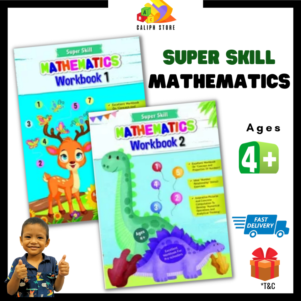 หนังสือแบบฝึกหัด Super Skill Mathematic สําหรับหนังสือกิจกรรมคณิตศาสตร์เด็กอนุบาลก่อนวัยเรียนสําหรับ