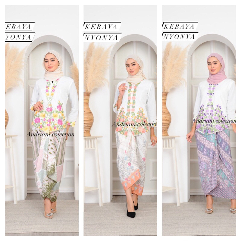 Kebaya Nyonya EMBROIDERY Set Pario