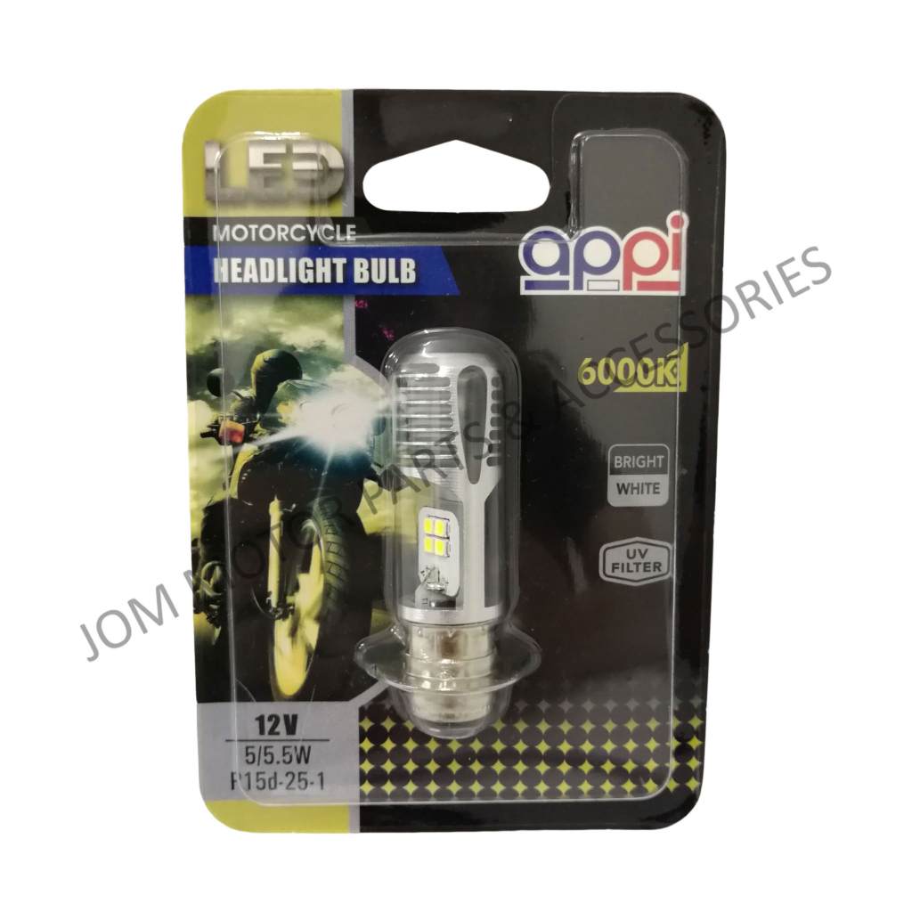 Y110/Y125/LC135(V1)/EX5/DREAM/WAVE125/KRISS 2 (12V5/5.5W-สีขาว) 6000K