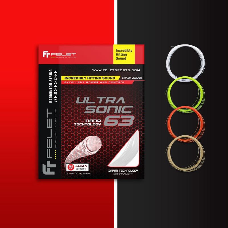 Felet สายไม้แบดมินตัน Ultra Sonic 63