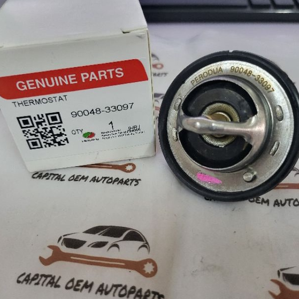 90048-33097 PERODUA AXIA BEZZA 1.0CC ATIVA THERMOSTAT 88C & ORDING & THERMSOST HOUSING
