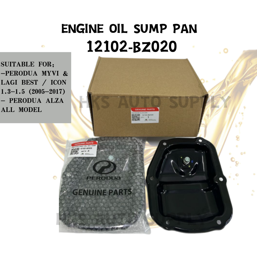 PERODUA MYVI & LAGI BEST / ICON 1.3-1.5 (2005-2017) ALZA ENGINE OIL SUMP / PAN > 12102-BZ020