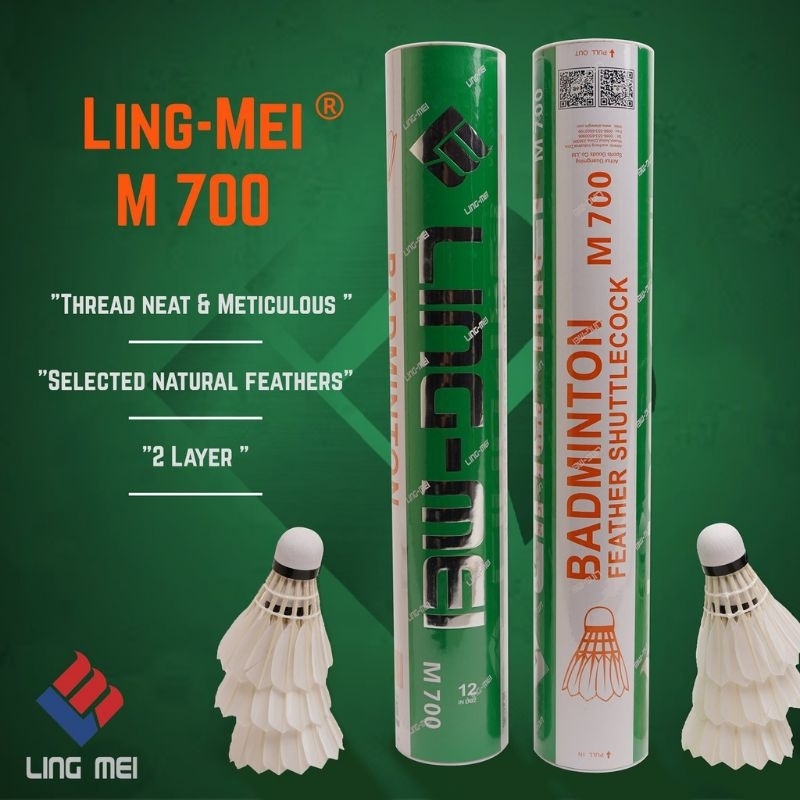 Ling-mei M700 ลูกแบดมินตัน ขนนก สําหรับฝึกแบดมินตัน