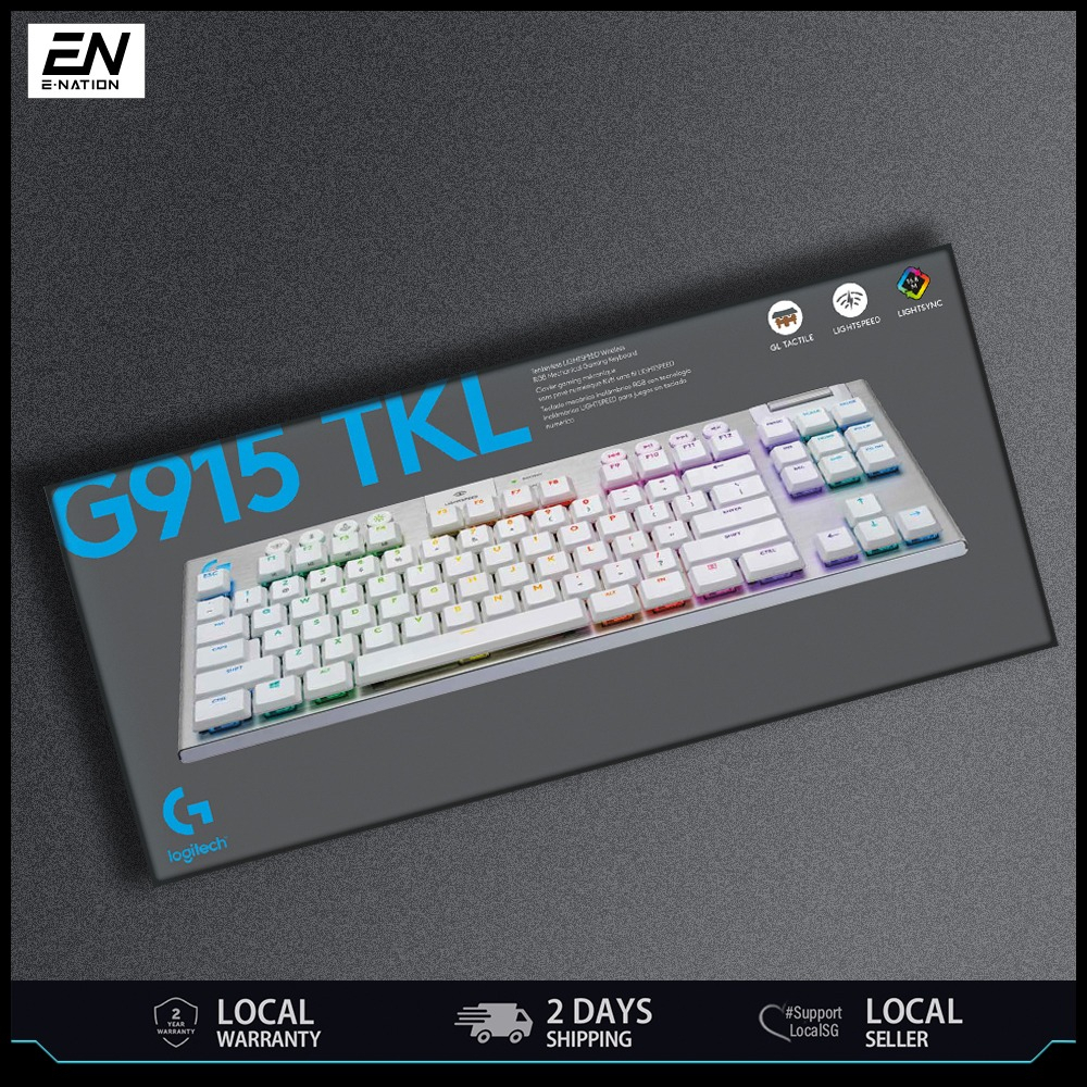 โลจิเทค G915 TKL คีย์บอร์ดไร้สาย เมคานิคอล เกมมิ่ง 87 ปุ่ม สีคาร์บอน