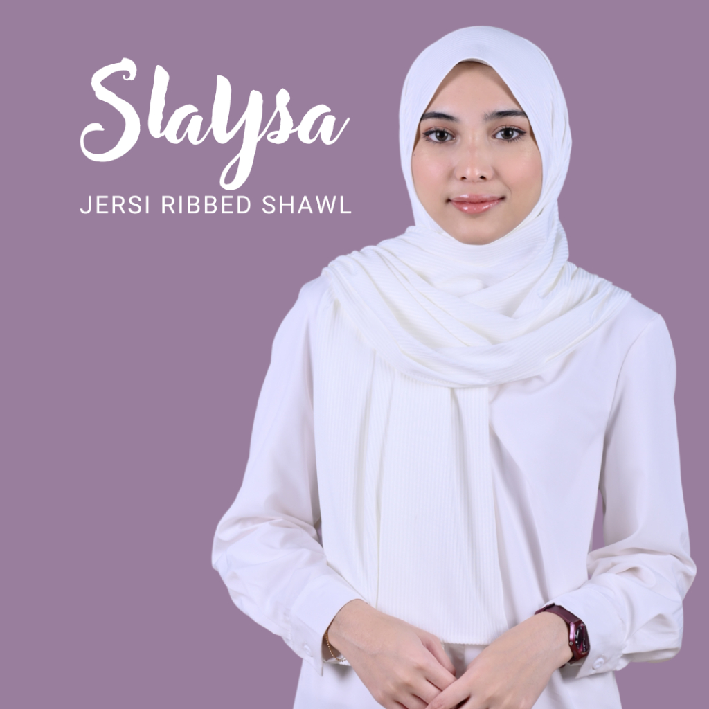 [ซื้อ 3 ฟรี] SLAYSA JERSI RIBBED CHIFON SHAWL IRONLESS SHAWL JERSI SHAWL RIBBED SHAWL MAL