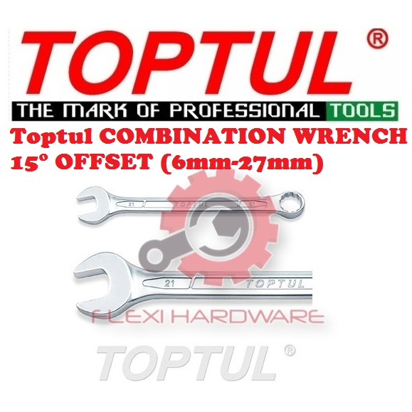 Toptul COMBINATION WRENCH 15 OFFSET (6mm-27mm)