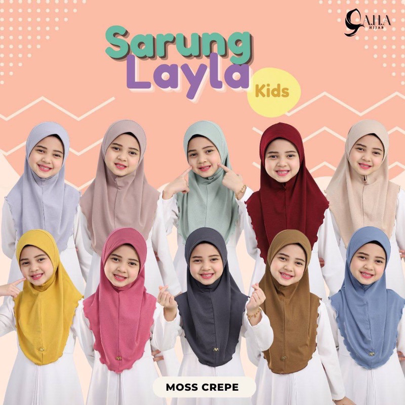 ใหม่ TUDUNG SARUNG LAYLA MOSSCREP BUDAK/KANAK2