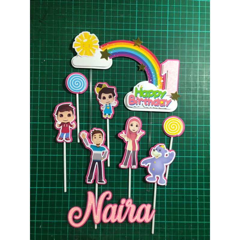 Omar & hana cardstock caketopper