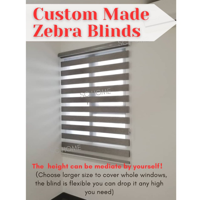 Custom Made ครีมกันแดดผ้าม่านหน้าต่าง/คุณภาพ Modern Zebra Blind/ Bidai Tingkap