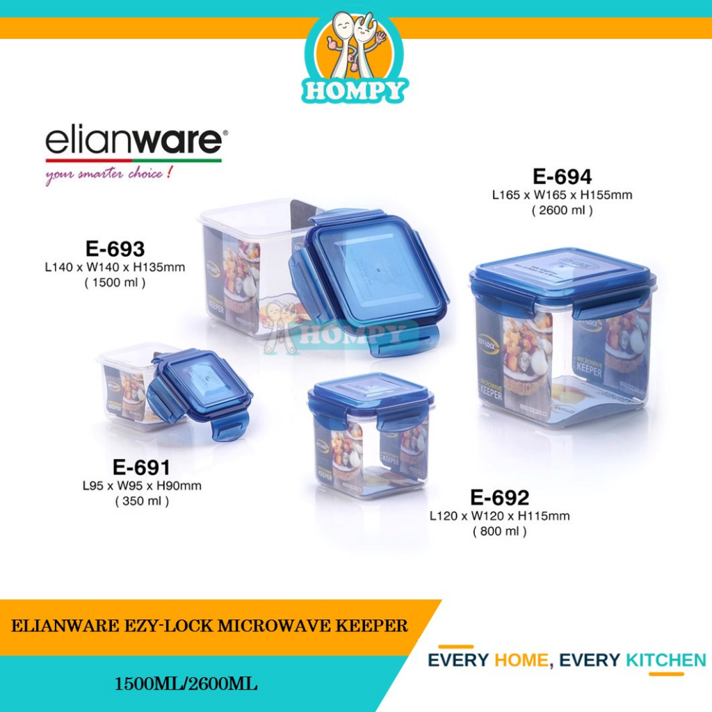 Elianware EZY-LOCK MICROWAVE KEEPER ภาชนะบรรจุอาหาร E-639/E-694