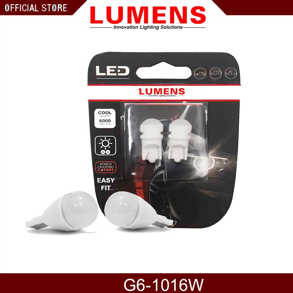 LUMENS หลอดไฟ LED T10 W5W 1016 Cool White 6000K 12V 1W G6-1016W