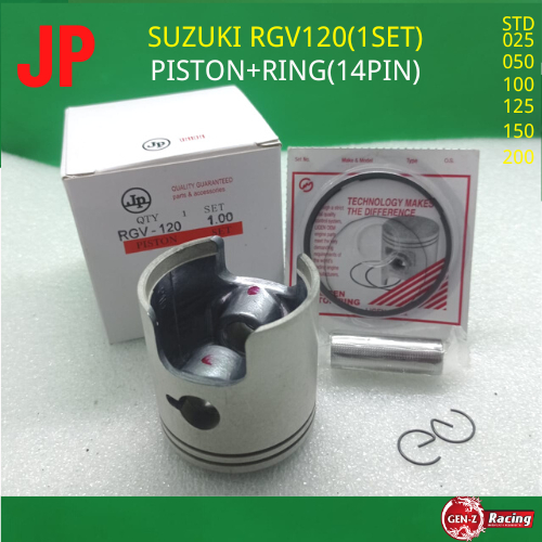 Suzuki RGV120 (คุณภาพสูง) ชุดลูกสูบ+แหวน (0.25/0.75/150/200) (GENZ)(OEM)