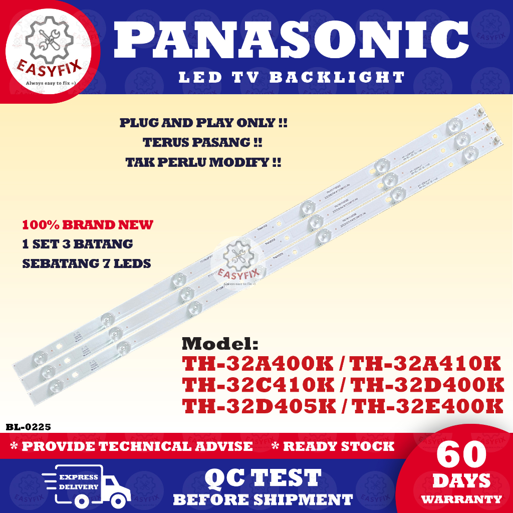 TH-32C410K TH-32A400K TH-32D400K TH-32A410K TH-32D405K / TH-32E400K PANASONIC 32 INCH LED BACKLIGHT 