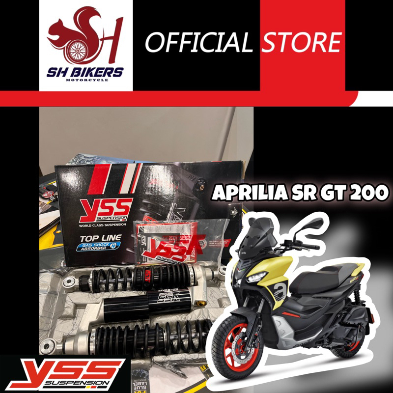 YSS Aprilia SR GT 200 ช่วงล่าง TG362-370TRCJ-05-888 แก๊สโช้ค