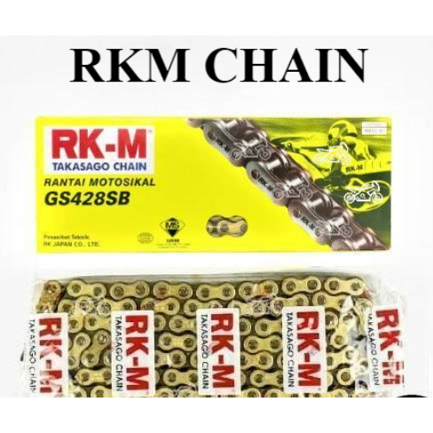 428H 428 H ( GS428SB ) RKM RK-M GOLD CHAIN / SPROCKET CHAIN 120L / 122L / 132L