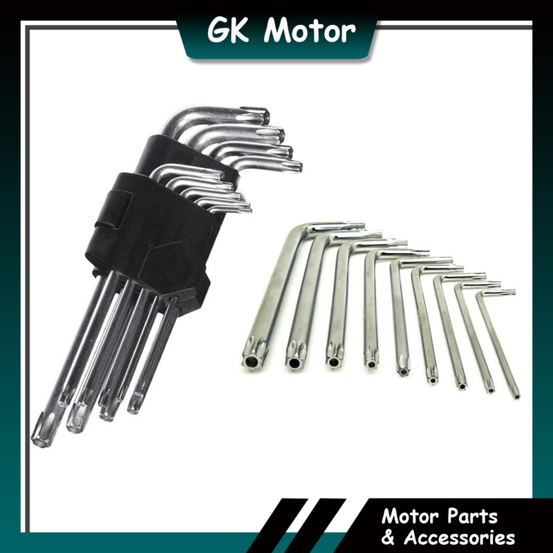 TORX STAR KEY ALLEN ALIGN KEY SET SCREWDRIVER (9 ชิ้น/เซ็ต)