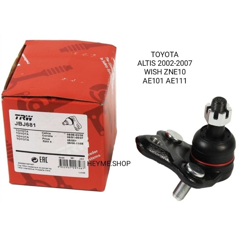 TOYOTA ALTIS,WISH BALL JOINT TRW JBJ681 ราคา 1 ชิ้น RAV4