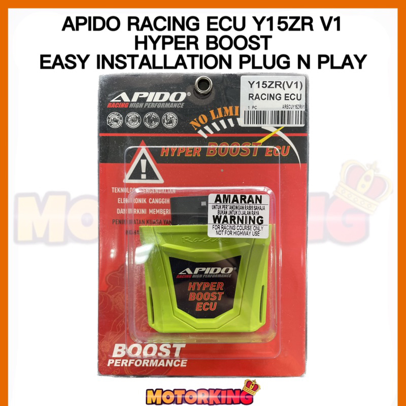 APIDO RACING HYPER BOOST ECU EASY INSTALLATION PLUG N PLAY NO DYNO NEEDD YAMAHA Y15 V1 V2 SRL115 Fi 