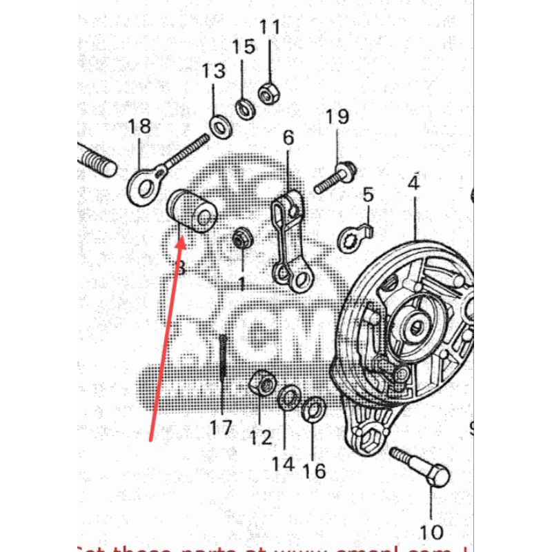 คอล้อหลัง.Nos.tak pami รุ่น apa.25mmx25mm ด้านใน 12mm
