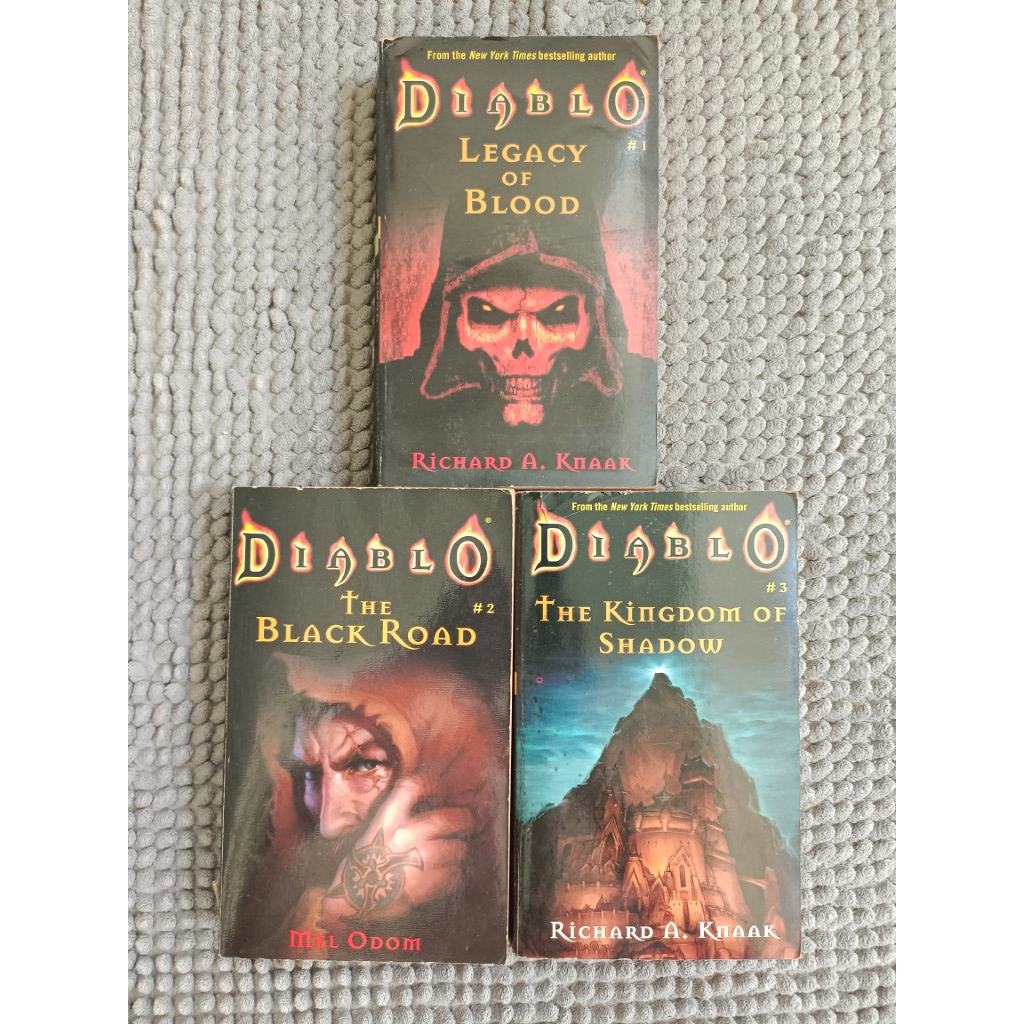 Diablo Books นวนิยายชุดของขวัญ 3 เรื่อง Legacy of Blood, The Black Road, Kingdom of Shadow Vintage H