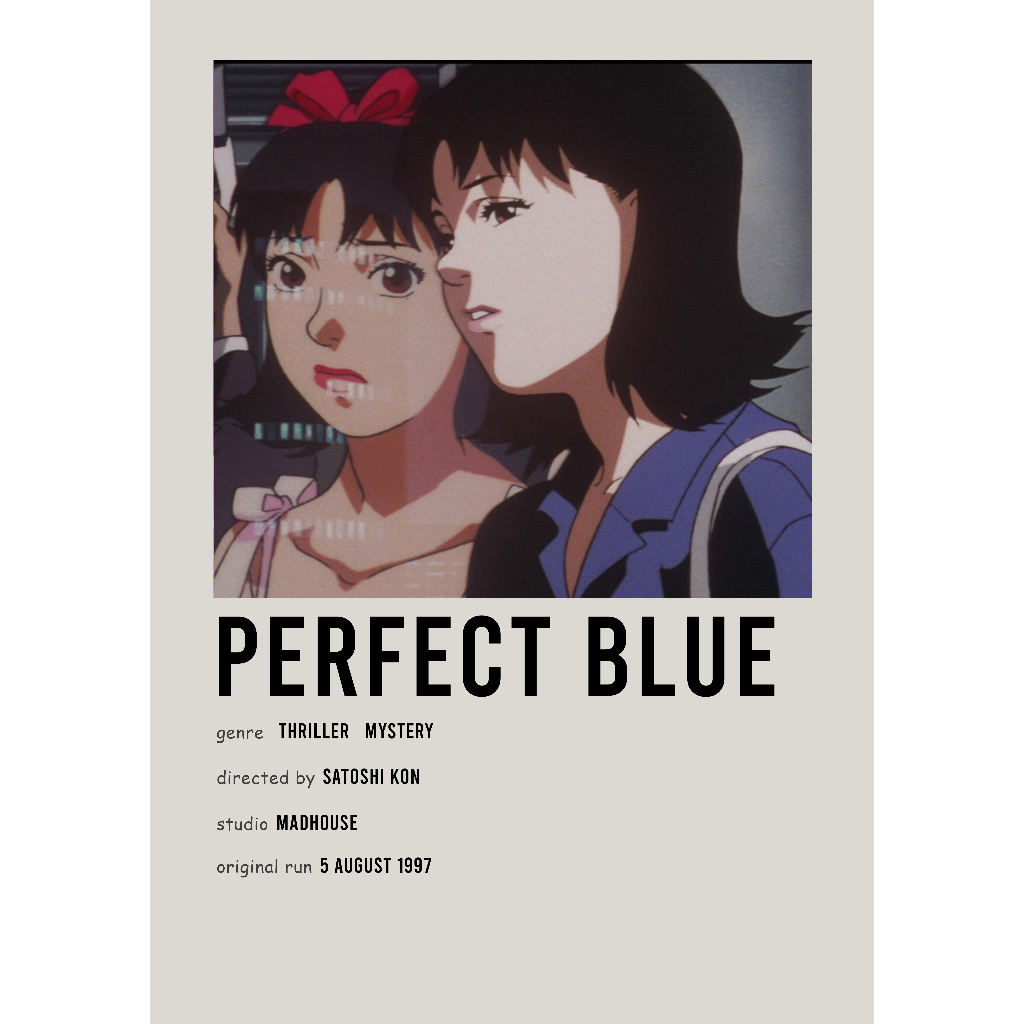 โปสเตอร์ Anime Movie Perfect Blue สําหรับช่างตัดผมห้อง/ผนัง