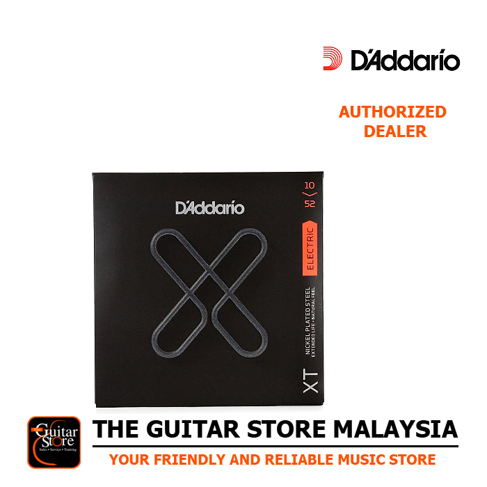 D'ADDARIO Daddario XT XTE1052 สายกีตาร์ไฟฟ้าเหล็กชุบนิกเกิลด้านบน / ก้นหนัก - 10-52 (Daddario / D ad