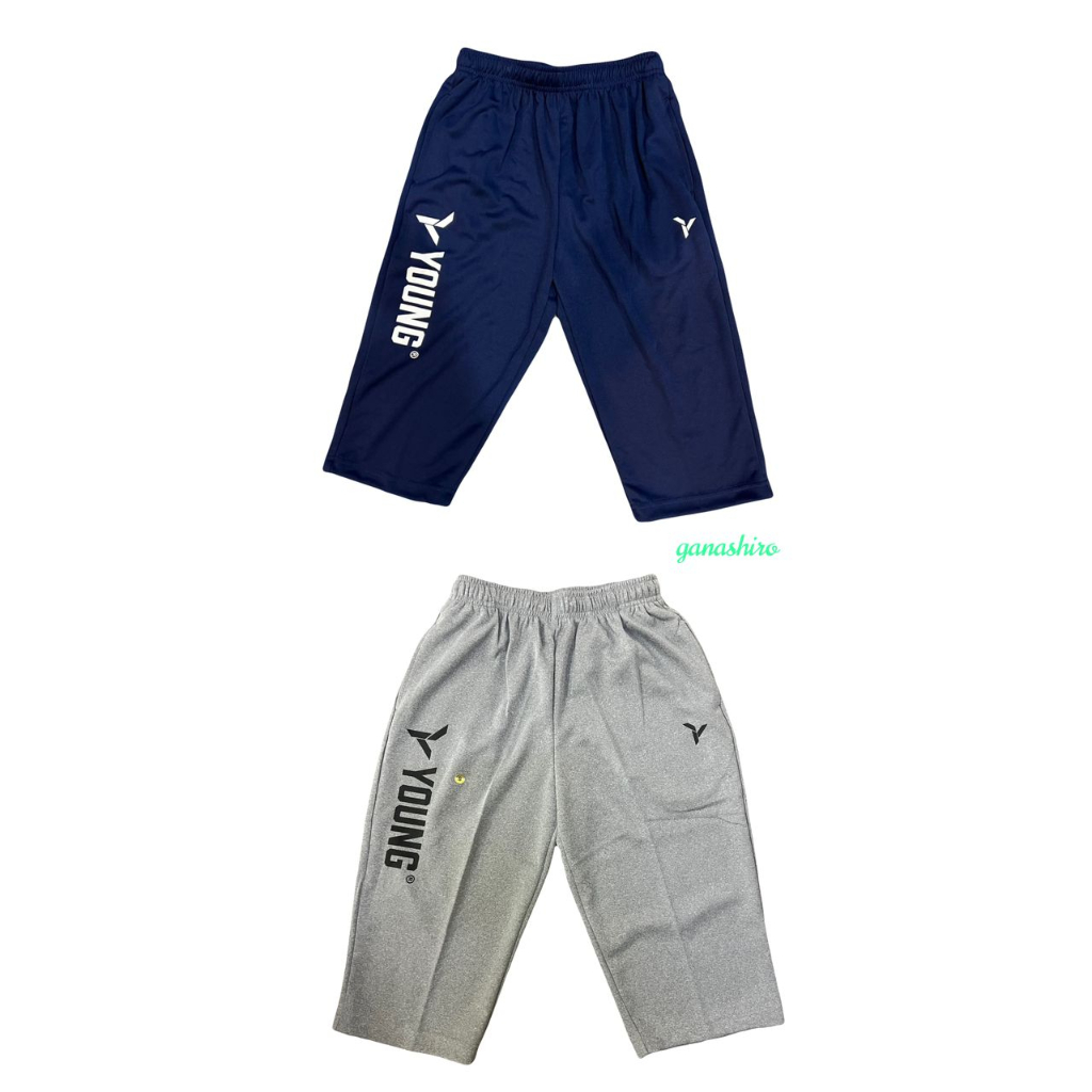 Short YOUNG Badminton Sports 3/4 กางเกง