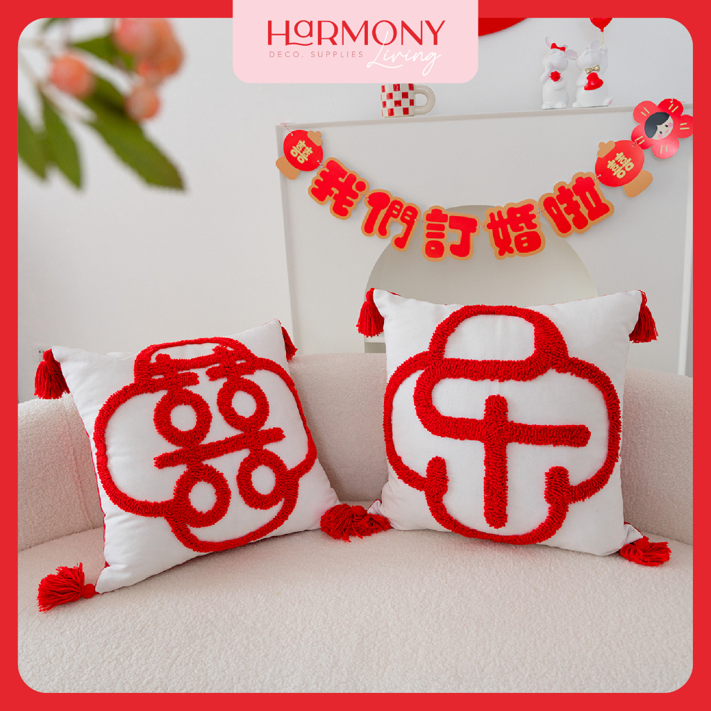 🔥 🔥 หมอนสี่เหลี่ยมงานแต่งงาน Cusion Pillows Case