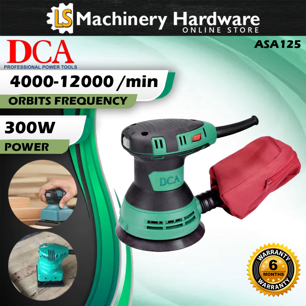 DCA ASA125 Random Orbit Sander Random Orbit Sander 125mm 300W - รับประกัน 6 เดือน