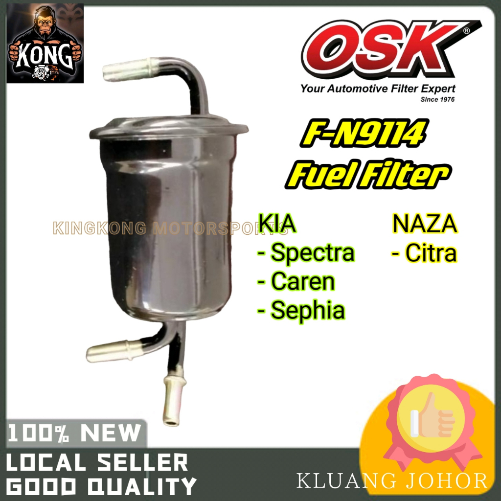 OSK F-N9114 FUEL FILTER KIA SPECTRA CARENS SEPHIA (OK2A1-20-490) NAZA CITRA F N9114