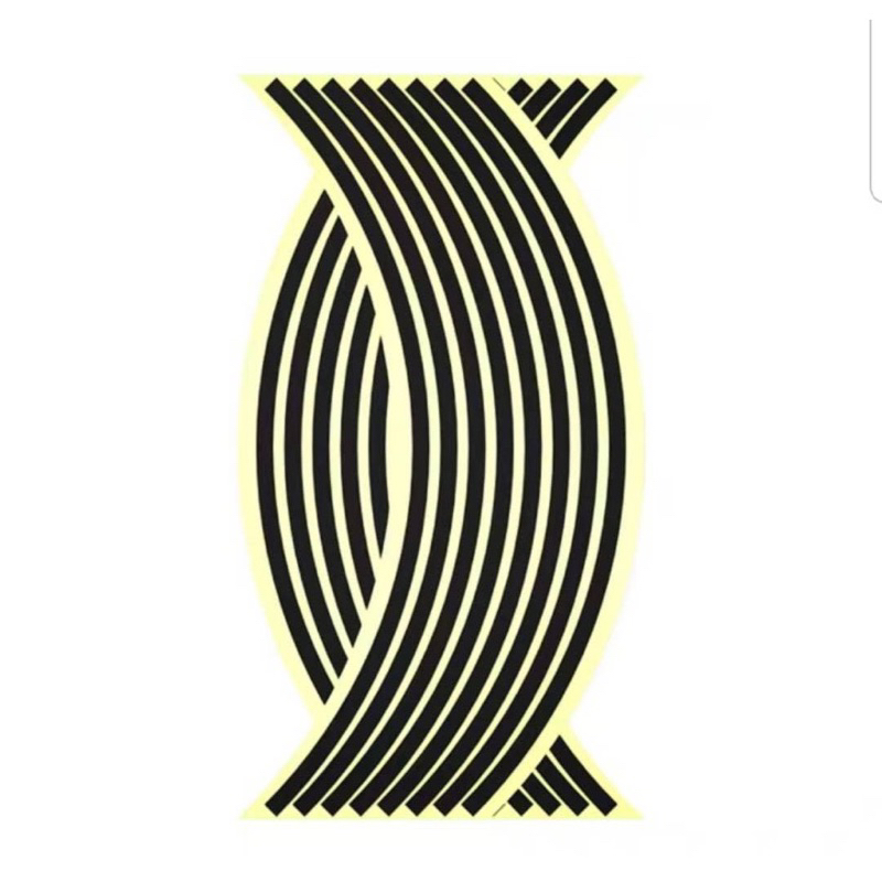 (DD24)Me Bikers Sticker Tutup line Sport Rim Black Y15 / Y15ZR / LC135 / LC 135 / RS 150 / RS150 / D