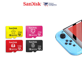 Sandisk Nintendo Switch V1/ V2/ OLED Micro SD Class 10 U3 (อ่าน:100mbs; เขียน:90mbs) 128GB/256GB Mario Fortnite