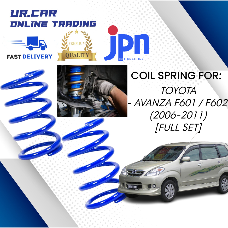 JPN COIL SPRING TOYOTA AVANZA F601 / F602 (2006 - 2011) FULL SET (FRONT / REAR) (LEFT & RIGHT) สินค้