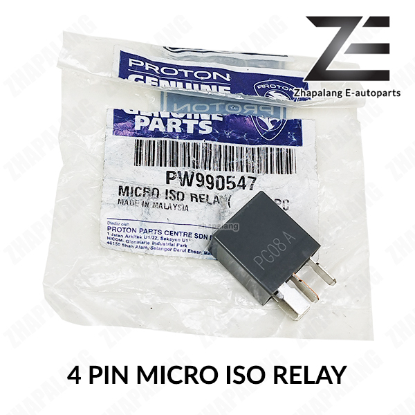 รีเลย์ Micro ISO 4 PIN PW990547 โปรตอน PG08A PA66-GF33 JEM แอร์คอนด