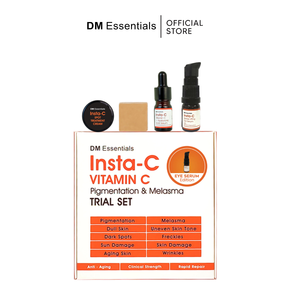 (TRIAL SET EYE SERUM EDITION) Insta-C  [Soap+Serum+Cream+Eye serum]