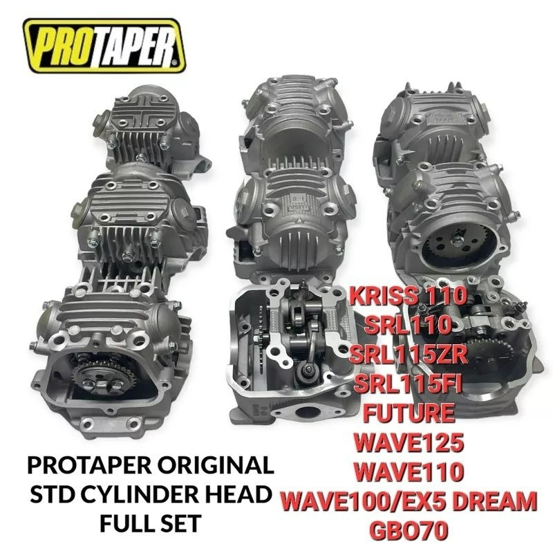 PROTAPER CYLINDER HEAD SET KRISS110 SRL110 SRL115 FUTURE WAVE125 WAVE110 WAVE100 EX5 DREAM GBO70 HEA