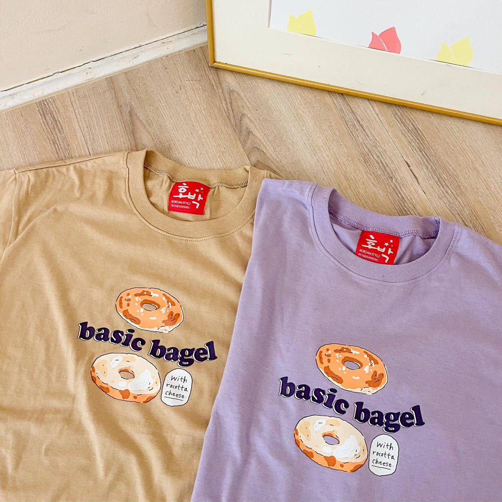 [Cloverth.co] เสื้อยืด Oversize Comfy ของเกาหลี - Basic Bagel