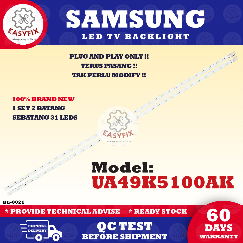 UA49K5100 UA49K5100AK 49 / INCH SAMSUNG LED TV BACKLIGHT (TV LAMP) UA49K5100AKXXM Mla9 / ( LAMP)