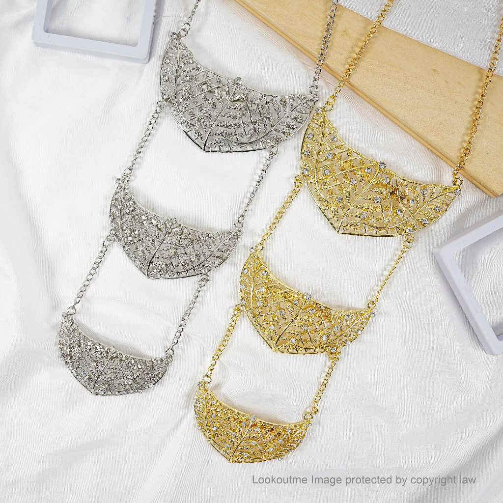 เข็มกลัด Pin Doh Kebaya Dress Luxury Chain เข็มกลัด Nyonya Gold สร้อยคอเงิน Muslimah แฟชั่น ราคา ถูกที่สุด ดีลบีเคเค แกลเลอรีภาพที่ 4