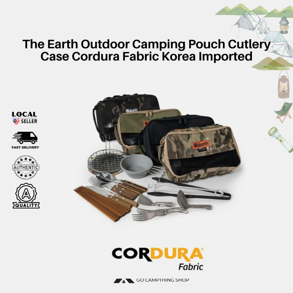 The Earth Outdoor Camping Pouch Cutlery Case Cordura Fabric เกาหลีนําเข้า