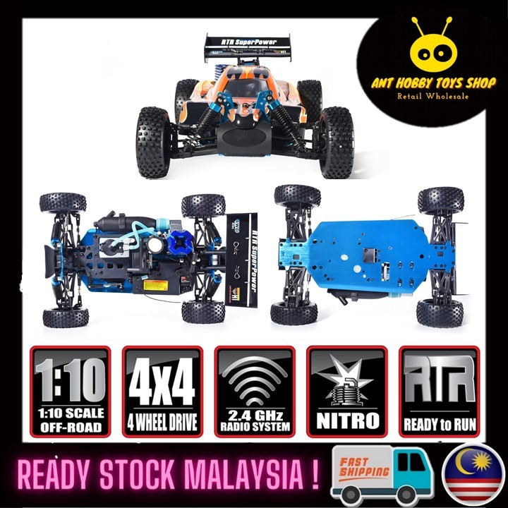 HSP 1/10 Buggy Nitro 94106 (เกียร์ความเร็ว 2) 4WD RC Buggy Remote Buggy ความเร็วสูง Nitro Power Vehi